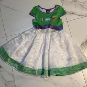 Disney Buzz Space Ranger  Dress - Green and White